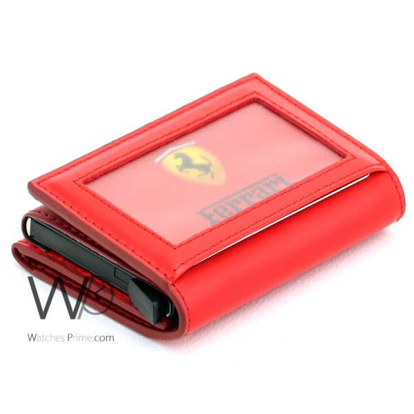 Pop Up Ferrari Red Men's Card Holder Wallet | Watches Prime