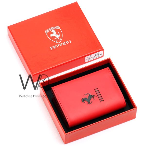 Pop Up Ferrari Red Men's Card Holder Wallet | Watches Prime