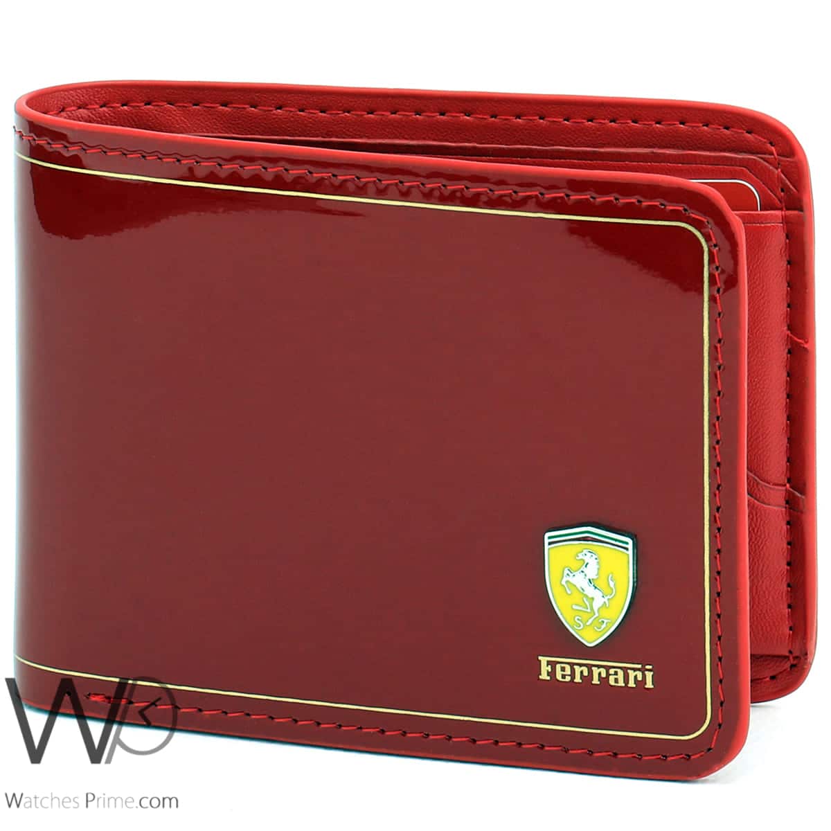 Ferrari Men's Red Leather Wallet | Watches Prime