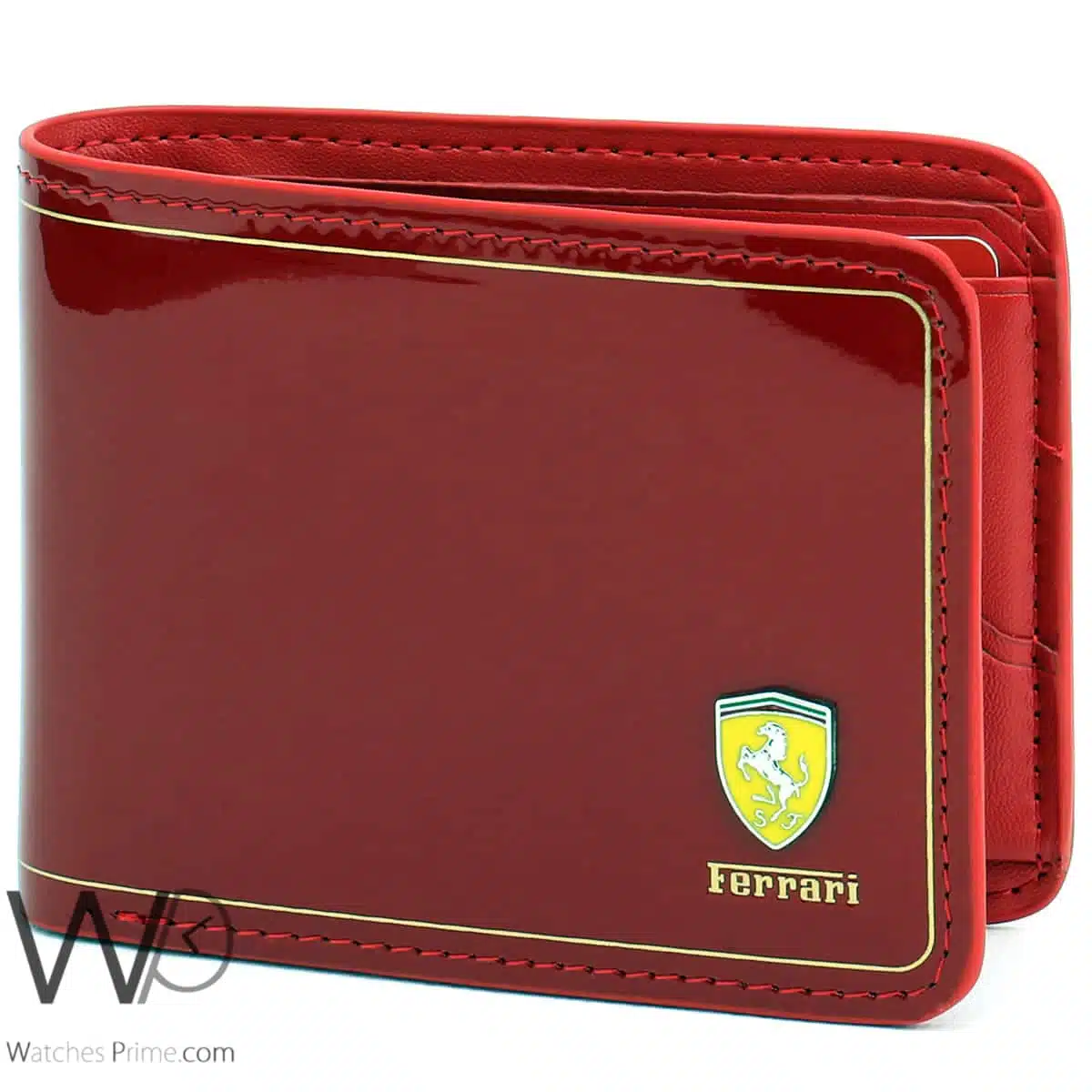 Ferrari Men s Red Leather Wallet Watches Prime