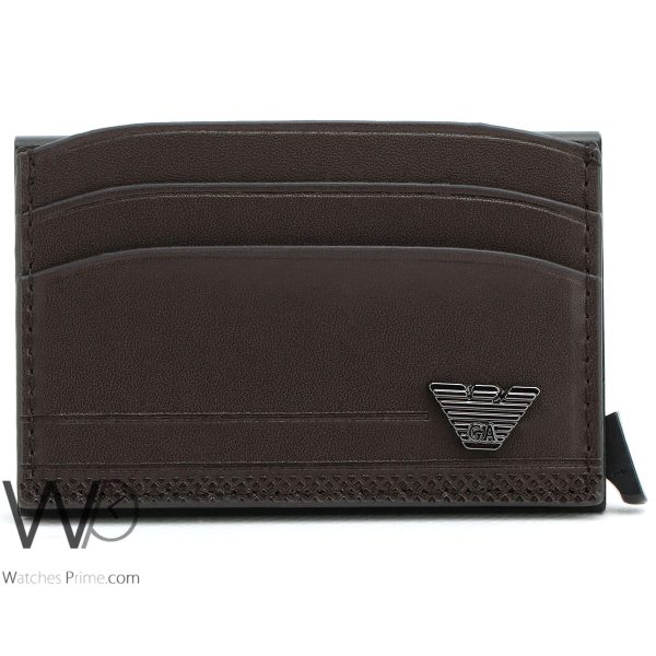 Pop Up Armani Brown Men's Card Holder Wallet | Watches Prime
