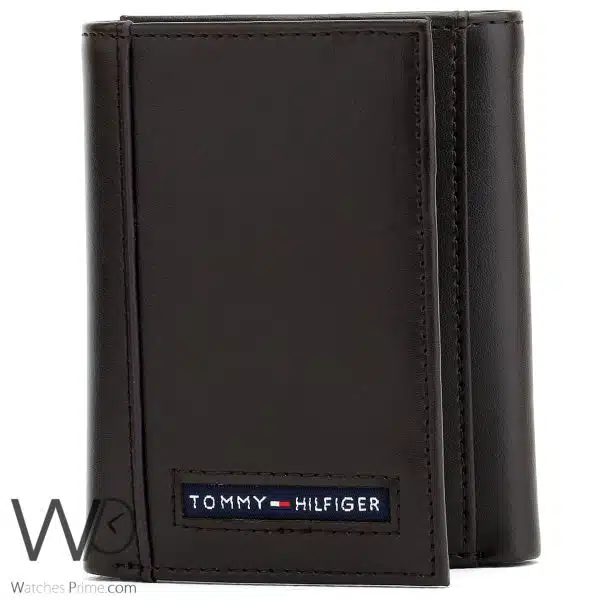 Original Tommy Hilfiger Brown Leather Wallet | Watches Prime