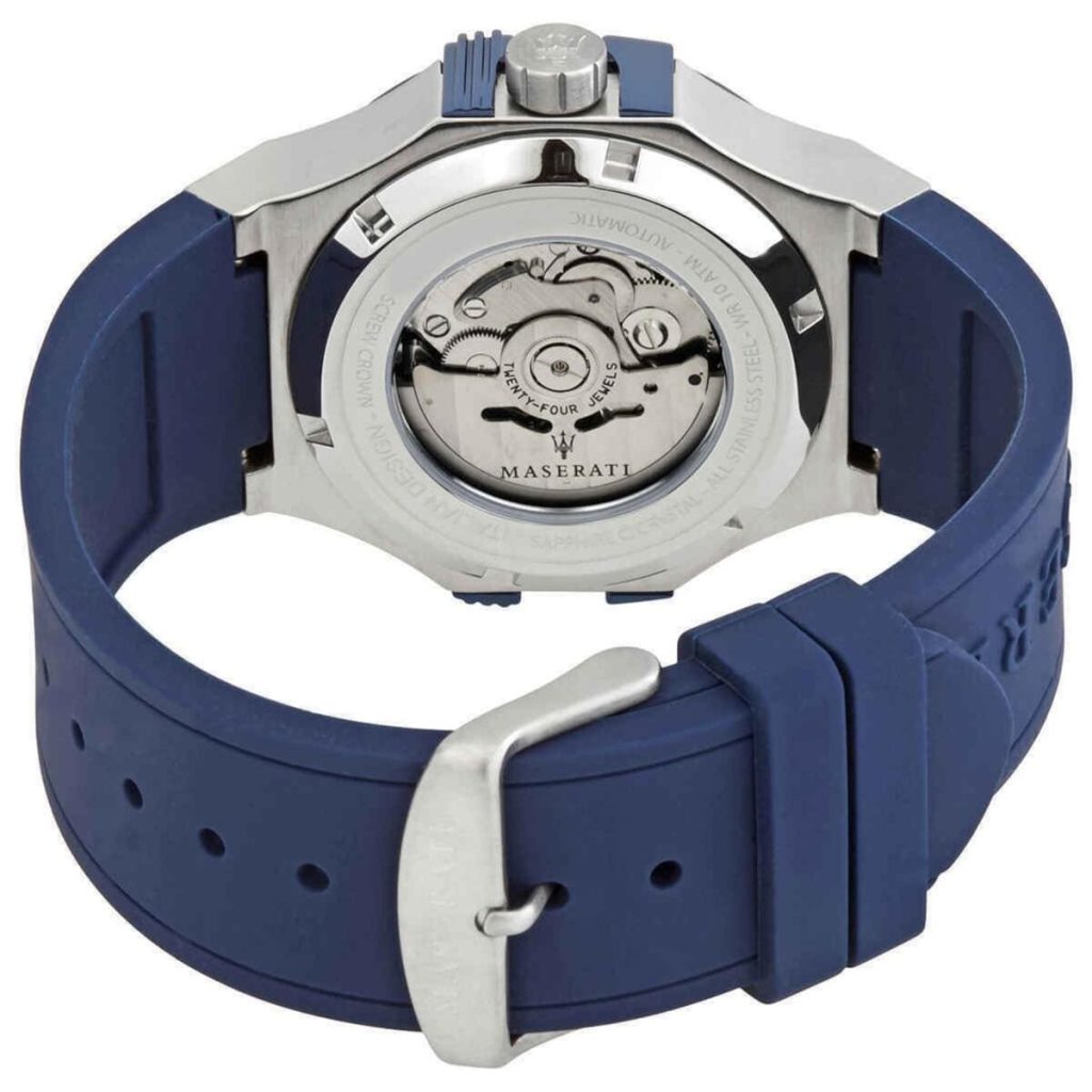 Maserati Potenza Skeleton Dial Quartz Blue Silicon Watch For Men - R8821108028