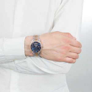 Maserati Tradizione Blue Dial Two Tone Steel Strap Watch For Men - R8853125001