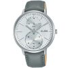 A3a011x1 alba watch men silver white dial leather gray strap quartz movt japan analog hour sec prestige