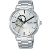 A9a003x1 alba watch men silver white dial stainless steel metal strap automatic analog signa flagship