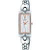 Aegd41x1 alba watch women silver white dial stainless steel metal strap quartz movt japan analog square three hand fashion