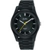 Ag2027x1 alba watch women black patterned dial rubber strap quartz movt japan analog water resist 10bar three hand fashion