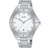 Ag8h59x1 alba watch women silver white dial stainless steel metal strap quartz movt japan analog diamond three hand fashion