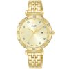 Ah7aa4x1 alba watch women gold dial stainless steel metal golden strap quartz movt japan analog diamond three hand fashion