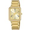 Ah7ac4x1 alba watch women gold dial stainless steel metal golden strap quartz movt japan analog square diamond three hand fashion