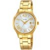 Ah7e92x1 alba watch women silver white dial stainless steel metal gold strap quartz movt japan analog three hand fashion