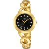 Ah7j06x1 alba watch women black dial stainless steel metal gold strap quartz movt japan analog diamond three hand fashion