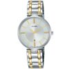 Ah7k61x1 alba watch women mother of pearl silver white dial stainless steel metal gold two tone strap quartz movt japan analog diamond three hand fashion