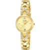Ah7m44x1 alba watch women gold patterned dial stainless steel metal golden strap quartz movt japan analog diamond three hand fashion