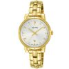 Ah7p48x1 alba watch women white dial stainless steel metal gold strap quartz movt japan analog three hand fashion