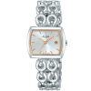 Ah7q69x1 alba watch women silver white dial stainless steel metal strap quartz movt japan analog square three hand fashion