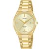 Ah7s22x1 alba watch women gold dial stainless steel metal golden strap quartz movt japan analog water resist 5bar three hand prestige
