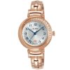 Ah7t42x1 alba watch women silver white dial stainless steel metal rose gold strap quartz movt japan analog diamond three hand