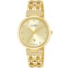 Ah7u86x1 alba watch women gold dial stainless steel metal golden strap quartz movt japan analog diamond three hand fashion