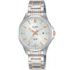 Ah7v83x1 alba watch women silver white dial stainless steel metal rose gold two tone strap quartz movt japan analog water resist 5bar three hand prestige