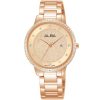 Ah7w20x1 alba watch women rose gold glitter dial stainless steel metal strap quartz movt japan analog diamond three hand fashion