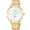 Ah7w72x1 alba watch women silver white dial stainless steel metal gold strap quartz movt japan analog water resist 5bar three hand prestige