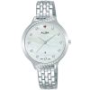 Ah7x05x1 alba watch women silver mother of pearl dial stainless steel metal strap quartz movt japan analog three hand fashion
