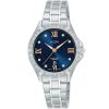 Ah7x85x1 alba watch women blue dial stainless steel metal silver strap quartz movt japan analog water resist 5bar diamond three hand fashion