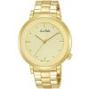 Ah8384x1 alba watch women gold dial stainless steel metal golden strap quartz movt japan analog three hand fashion