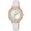 Ah8534x1 alba watch women silver white dial leather pink strap quartz movt japan analog three hand fashion