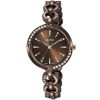 Ah8641x1 alba watch women brown dial stainless steel metal strap quartz movt japan analog diamond three hand fashion