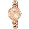 Ah8644x1 alba watch women rose gold dial stainless steel metal strap quartz movt japan analog diamond three hand fashion