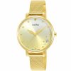 Ah8694x1 alba watch women gold gradation stars dial stainless steel metal golden mesh strap quartz movt japan analog three hand fashion