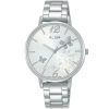 Ah8777x1 alba watch women butterflies silver white dial stainless steel metal strap quartz movt japan analog three hand fashion