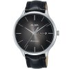 Al4109x1 alba watch men black gradation dial leather strap automatic analog three hand signa