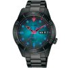 Al4175x1 alba watch men black blue gradation dial stainless steel metal black strap automatic analog water resist 10bar three hand active