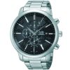 Am3083x1 alba watch men black globe dial stainless steel metal silver strap quartz movt japan analog water resist 5bar chronograph prestige