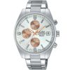 Am3217x1 alba watch women silver white dial stainless steel metal strap quartz movt japan analog chronograph water resist 5bar prestige