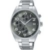 Am3225x1 alba watch women gray dial stainless steel metal silver strap quartz movt japan analog chronograph water resist 5bar prestige