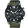 Am3369x1 alba watch men black patterned dial fibers green strap quartz movt japan analog chronograph water resist 10bar active