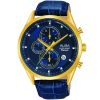 Am3432x1 alba watch men blue dial leather strap quartz movt japan analog chronograph water resist 5bar prestige