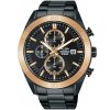 Am3618x1 alba watch men black dial stainless steel metal strap quartz movt japan analog chronograph water resist 10bar active