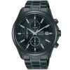 Am3693x1 alba watch men black dial stainless steel metal strap quartz movt japan analog chronograph wr 10bar prestige
