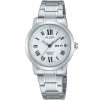An8011x1 alba watch women silver white dial stainless steel water resist 5bar metal strap quartz movt japan analog three hand