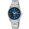 An8023x1 alba watch women blue patterned dial stainless steel metal silver strap quartz movt japan analog sapphire 5bar three hand prestige