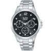 Ap6635x1 alba watch women black dial stainless steel metal silver strap quartz movt japan analog water resist 10bar three hand active