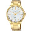 As9b36x1 alba watch men silver white dial stainless steel sapphire wr 5bar metal gold strap quartz movt japan analog three hand prestige