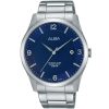 As9c23x1 alba watch men blue dial stainless steel water resist 5bar metal silver strap quartz movt japan analog three hand prestige