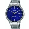 As9g33x1 alba watch men blue dial stainless steel metal silver strap quartz movt japan analog water resist 5bar three hand prestige
